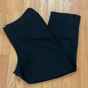 Chicos Black Side Zip Crop Pants Size 3 XL 16 Solid Cotton Stretch High Rise